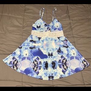 Blue Floral Dress (L)